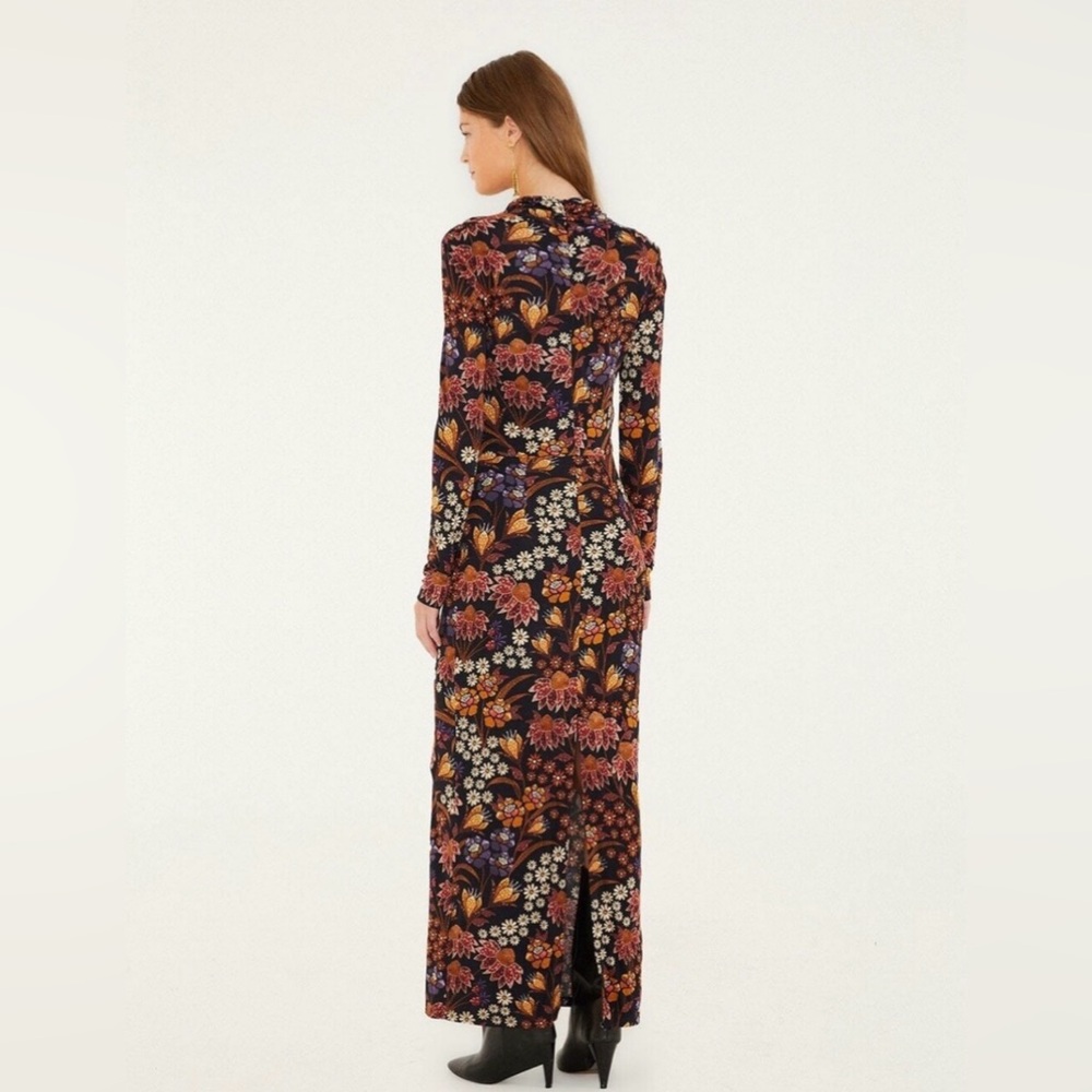 FARM Rio Lili Black Long Sleeve Maxi Dress. Size Large. No tags Never been worn.